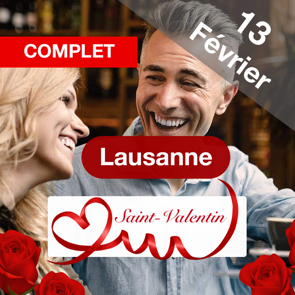 Speed Dating 39-59ans à Lausanne - 13 février 2023 Edition St-Valentin