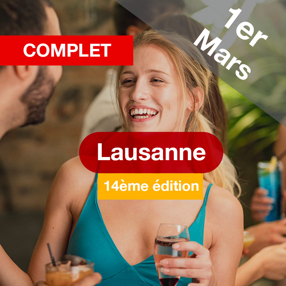 Speed Dating 25-45ans à Lausanne - 1 mars 2023