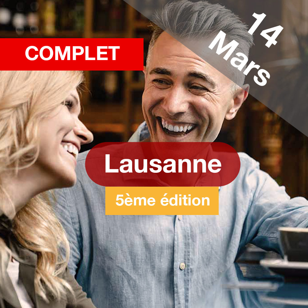 Speed Dating 39-59ans à Lausanne - 14 mars 2023