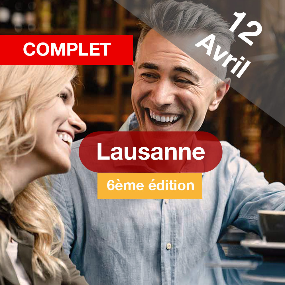 Speed Dating 39-59ans à Lausanne - 12 avril 2023