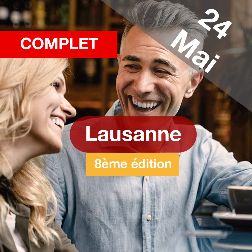 Speed Dating 39-59ans à Lausanne - 24 mai 2023