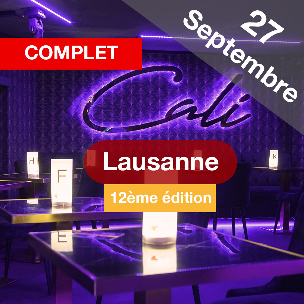 Speed Dating 39-59ans à Lausanne - 27 septembre 2023