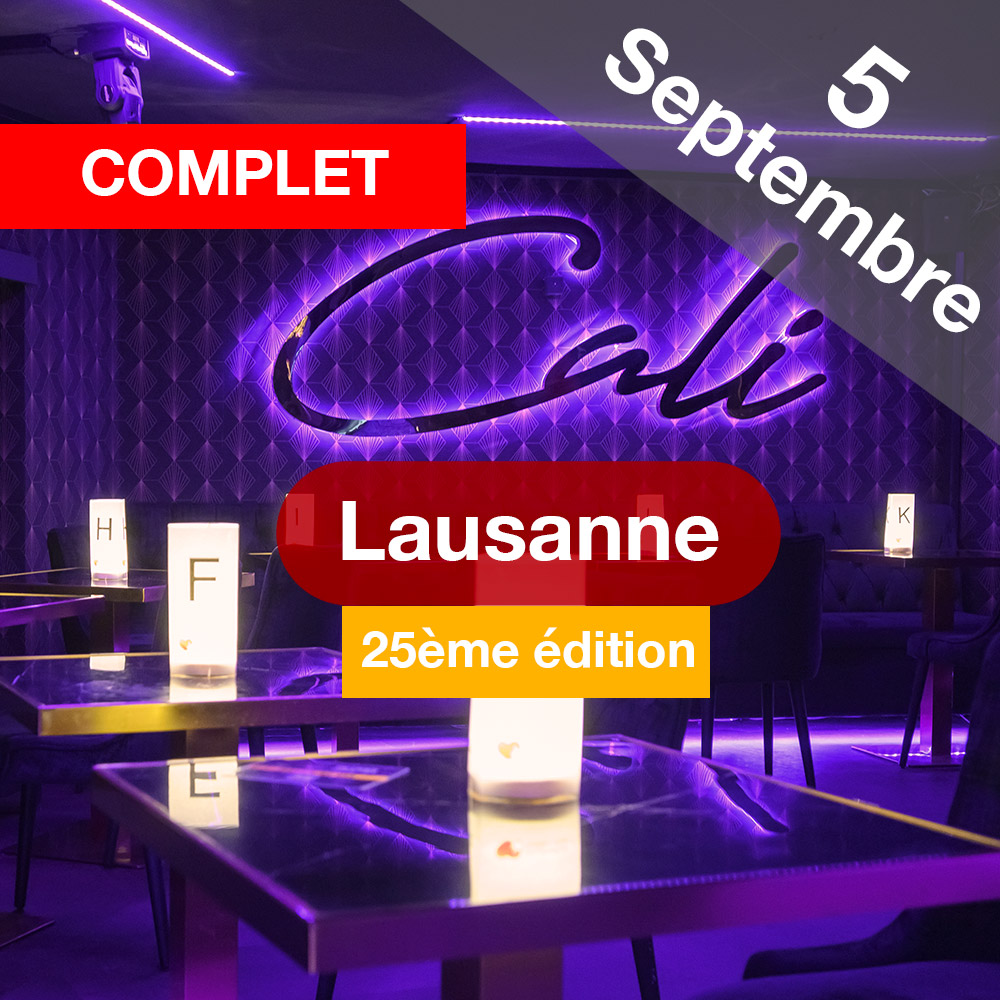 Speed Dating 39-59ans à Lausanne - 5 Septembre 2024