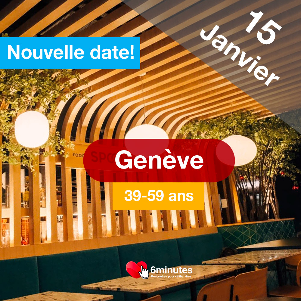 Speed Dating 39-59ans à Genève - 15 Janvier 2025