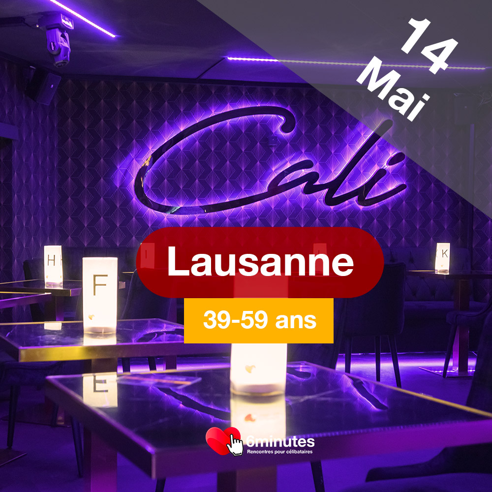 Speed Dating 39-59ans à Lausanne - 14 Mai 2025