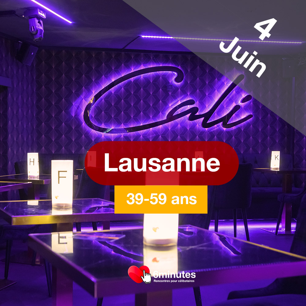 Speed Dating 39-59ans à Lausanne - 4 Juin 2025