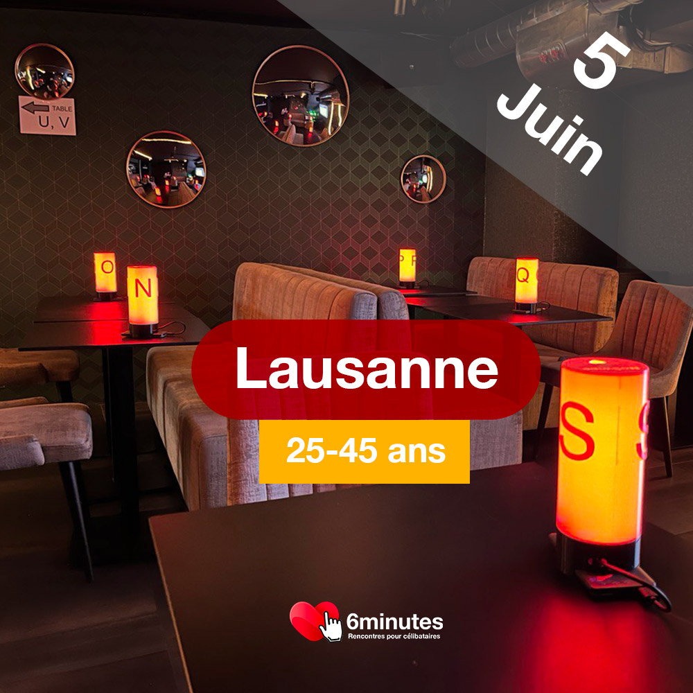 Speed Dating 25-45ans à Lausanne - 5 Juin 2025