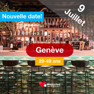 Speed Dating 29-49ans à Genève – 9 Juillet 2025