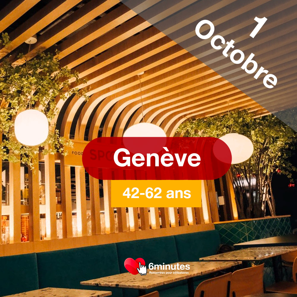 Speed Dating 42-62ans à Genève - 1 Octobre 2025