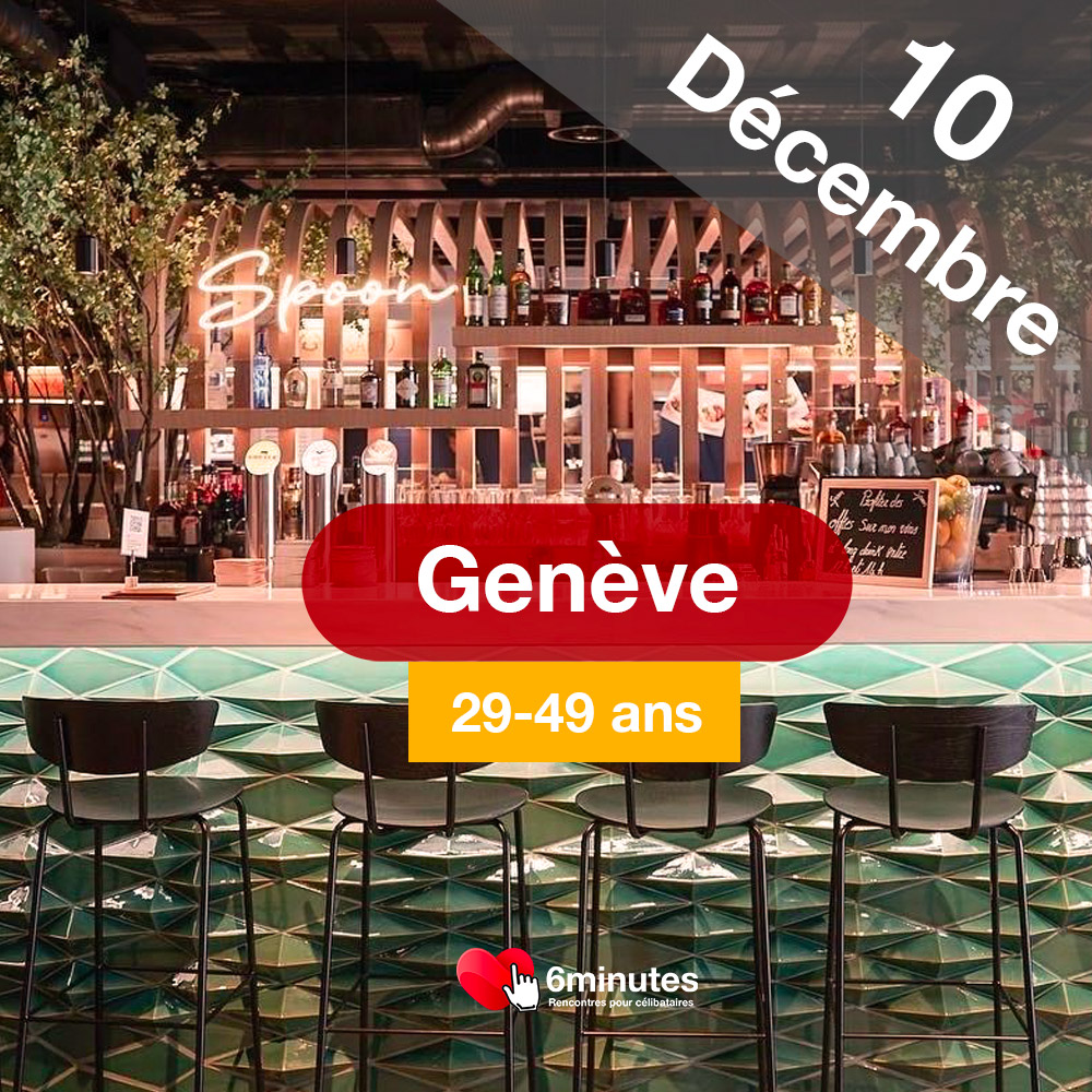 Speed Dating 29-49ans à Genève - 10 Décembre 2025