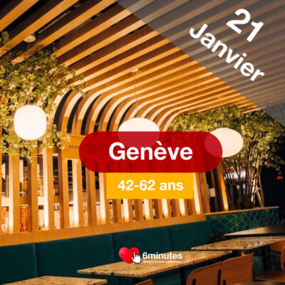 Speed Dating 42-62ans à Genève – 21 Janvier 2026