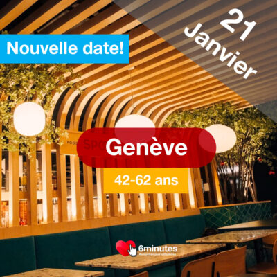 Speed Dating 42-62ans à Genève – 21 Janvier 2026