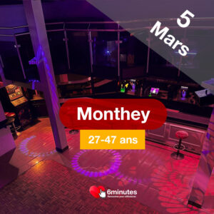 Speed Dating 27-47ans à Monthey – 5 Mars 2026