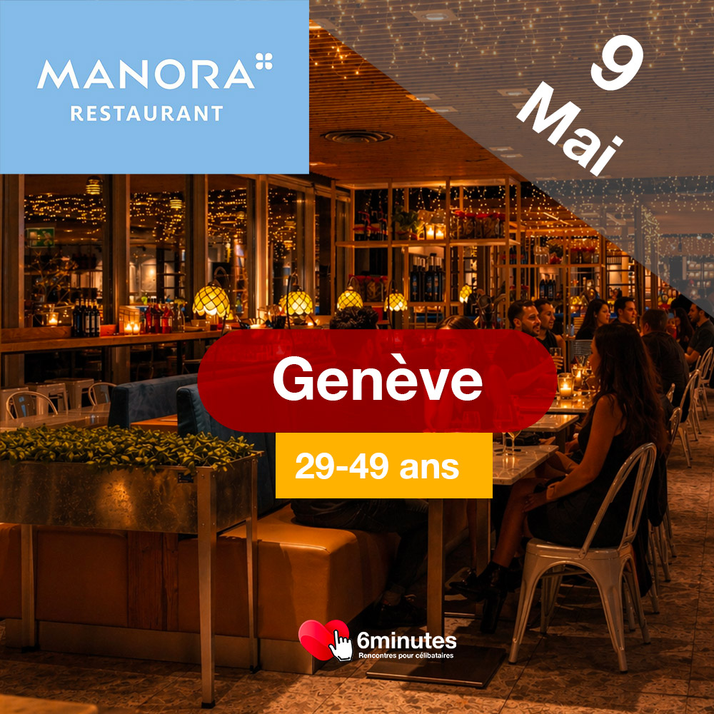 Speed Dating 29-49ans à Genève - 9 Mai 2026